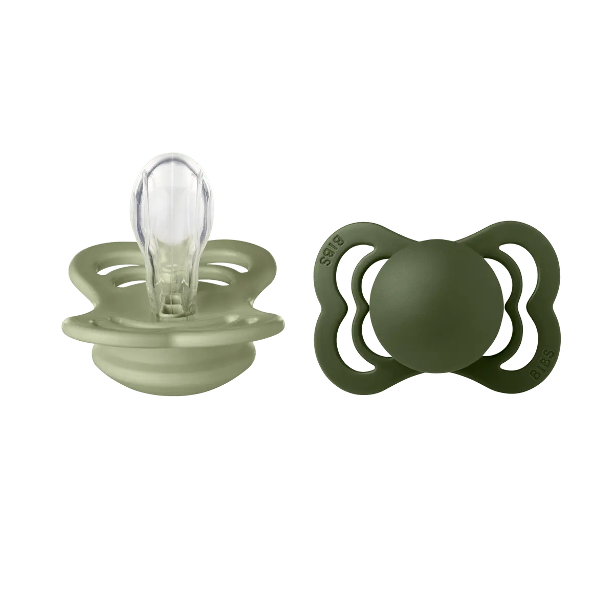 BIBS Supreme Silicone Sage/Hunter Green 2 pak - Flere størrelser