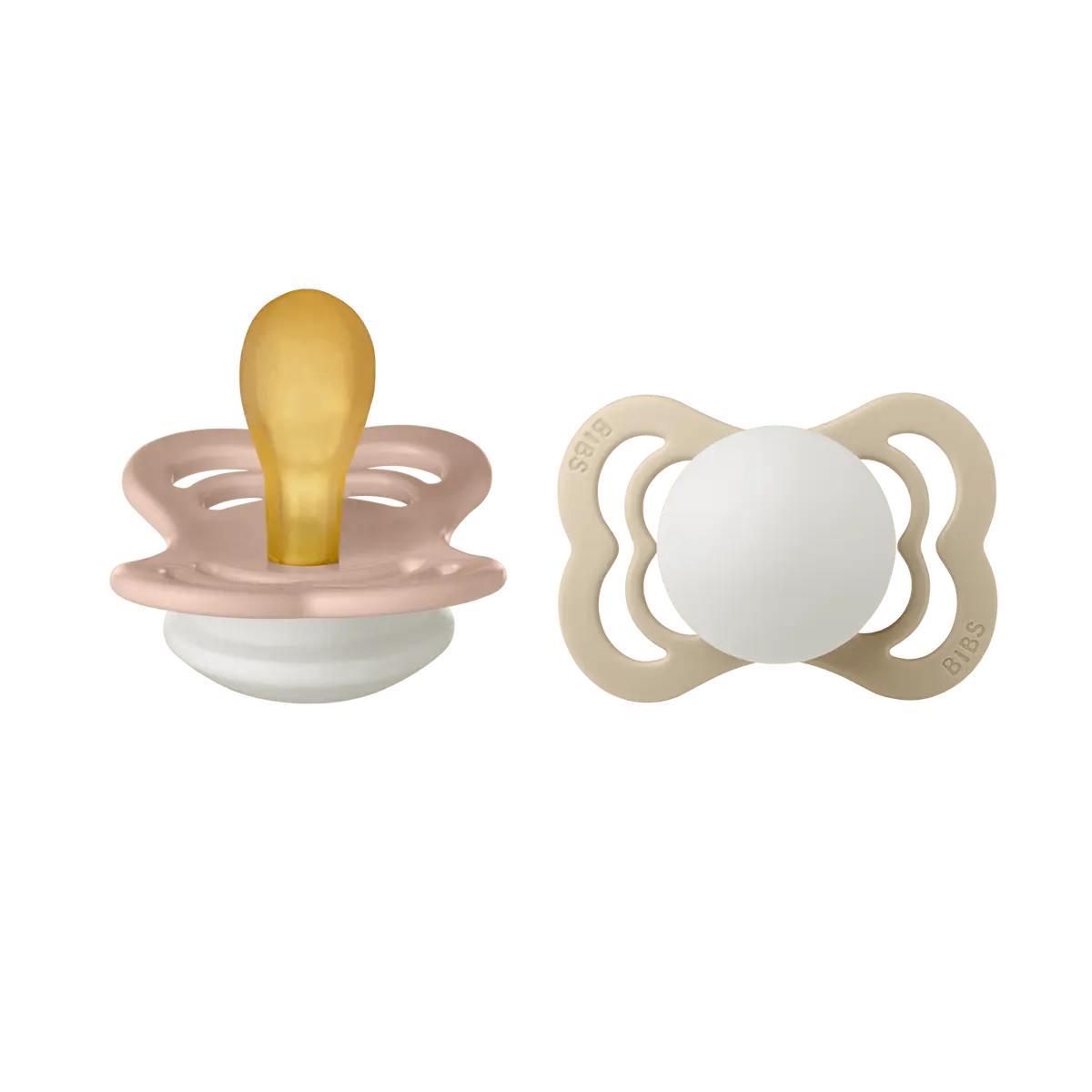BIBS Supreme GLOW Latex Blush/Vanilla 2 pak - Flere størrelser