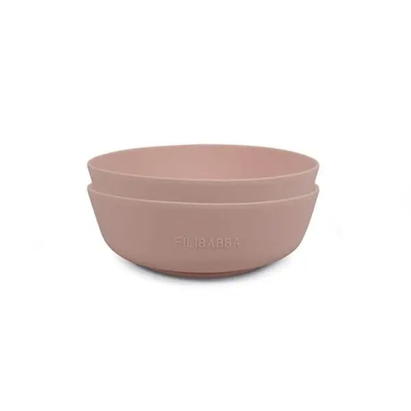 Filibabba Silikon skål 2 pak - Rose