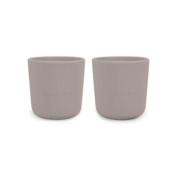 Filibabba Silikon kopp 2-pakning -Warm Grey