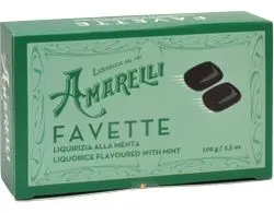 Amarelli Engelsk lakris m. peppermynte - 100 g