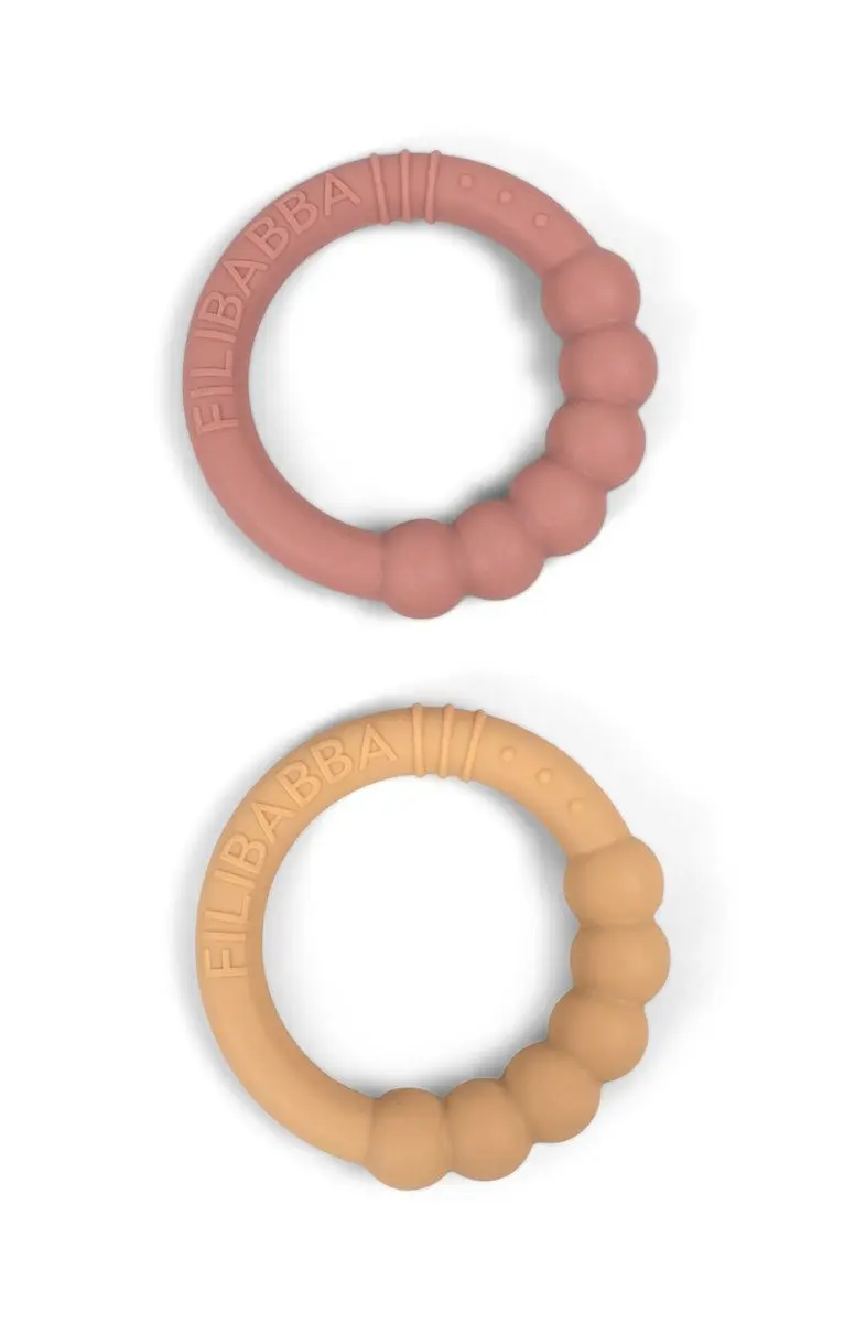 Filibabba Silikon bitering 2-pk - Vintage Rose
