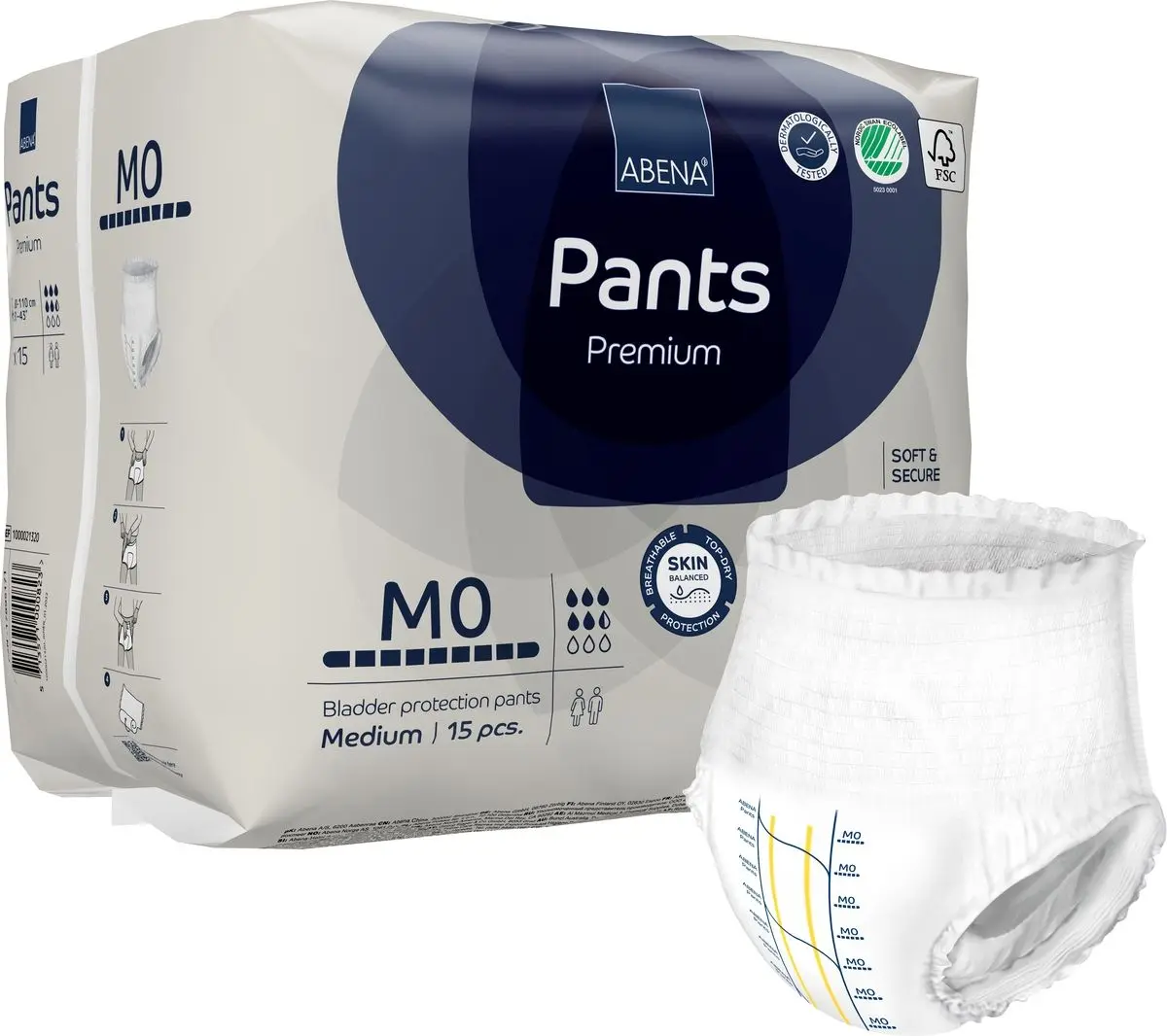 Abena Pants Premium buksebleie M0 - 15 stk.