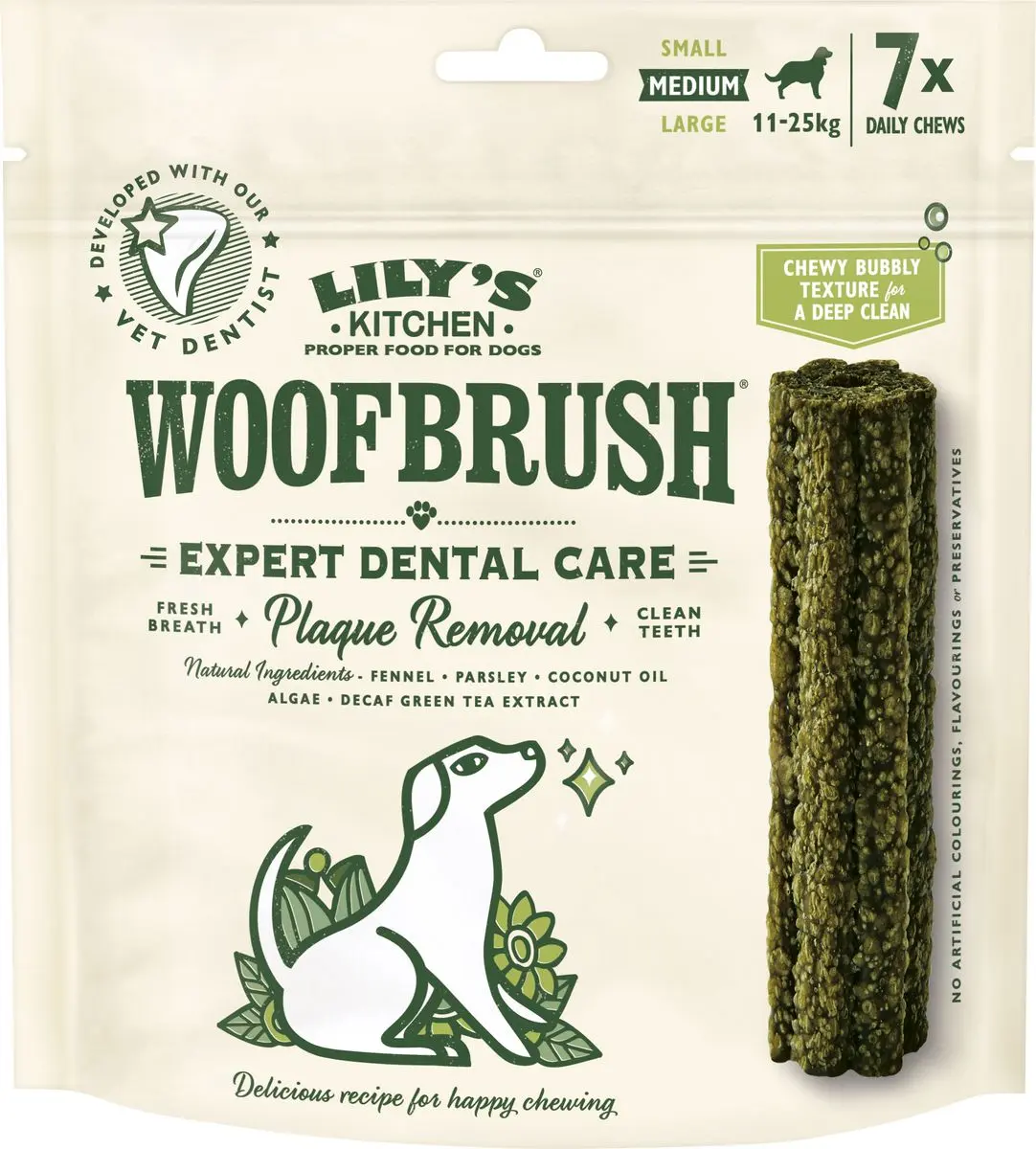 Lily´s Kitchen Woofbrush til daglig tandpleie, medium - 7 stk.