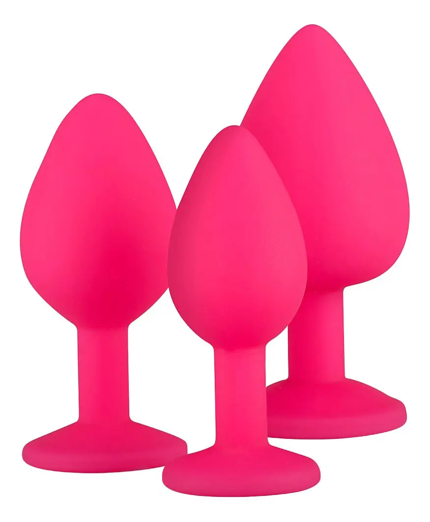 EasyToys Silicone Diamond Butt Plug Set