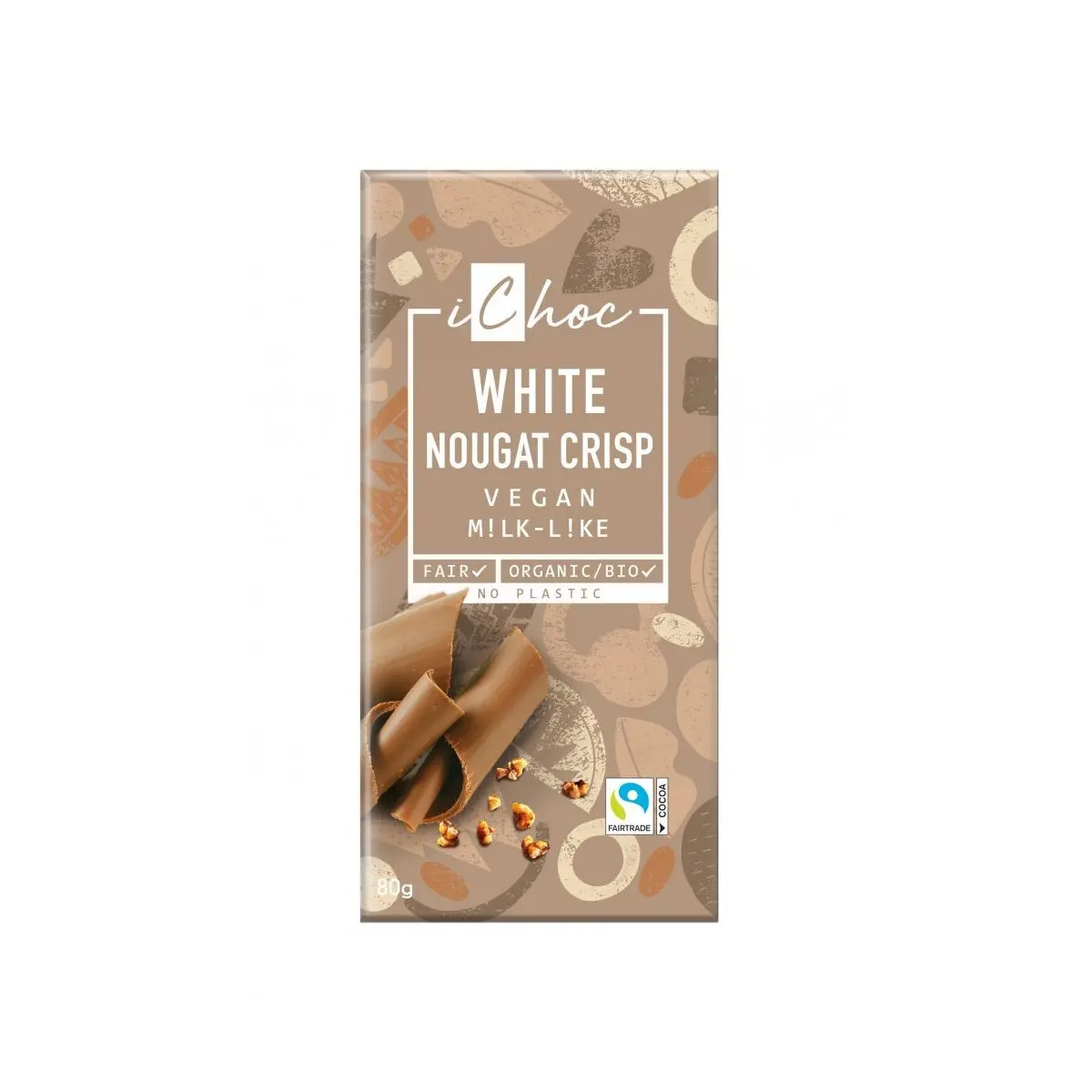 Vegansk Vit Nougat Krisp 80 g