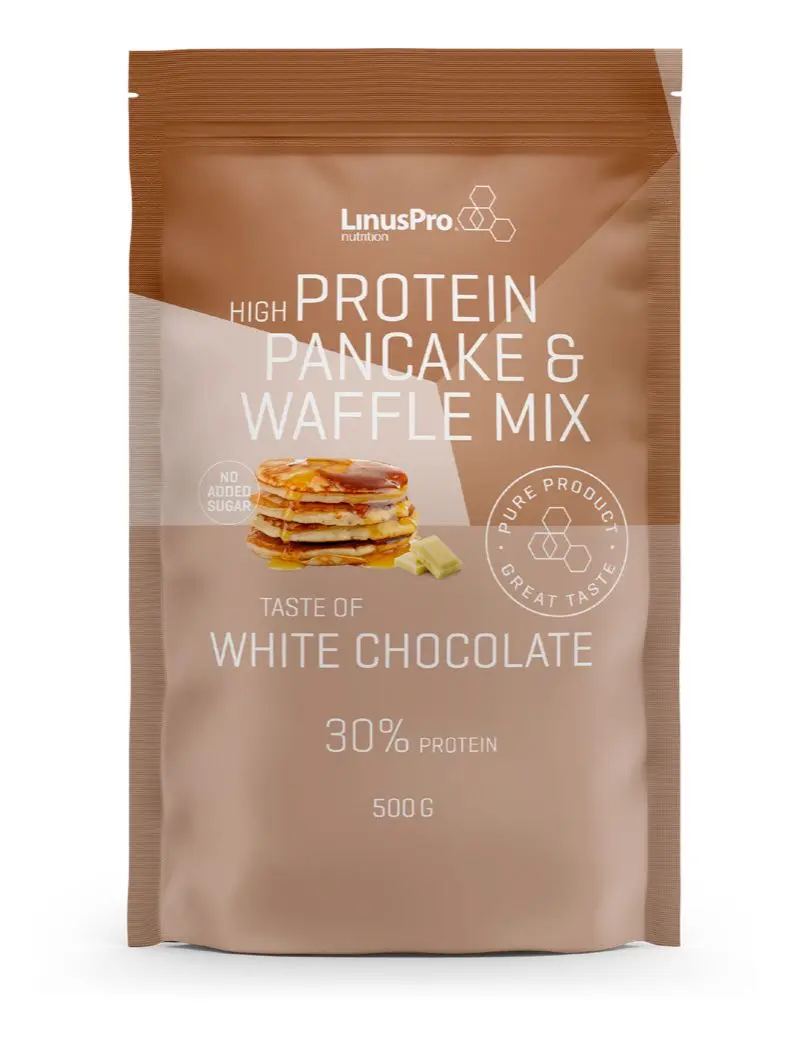 LinusPro Protein Pancake & Waffle White Chocolatemix - 500 g.