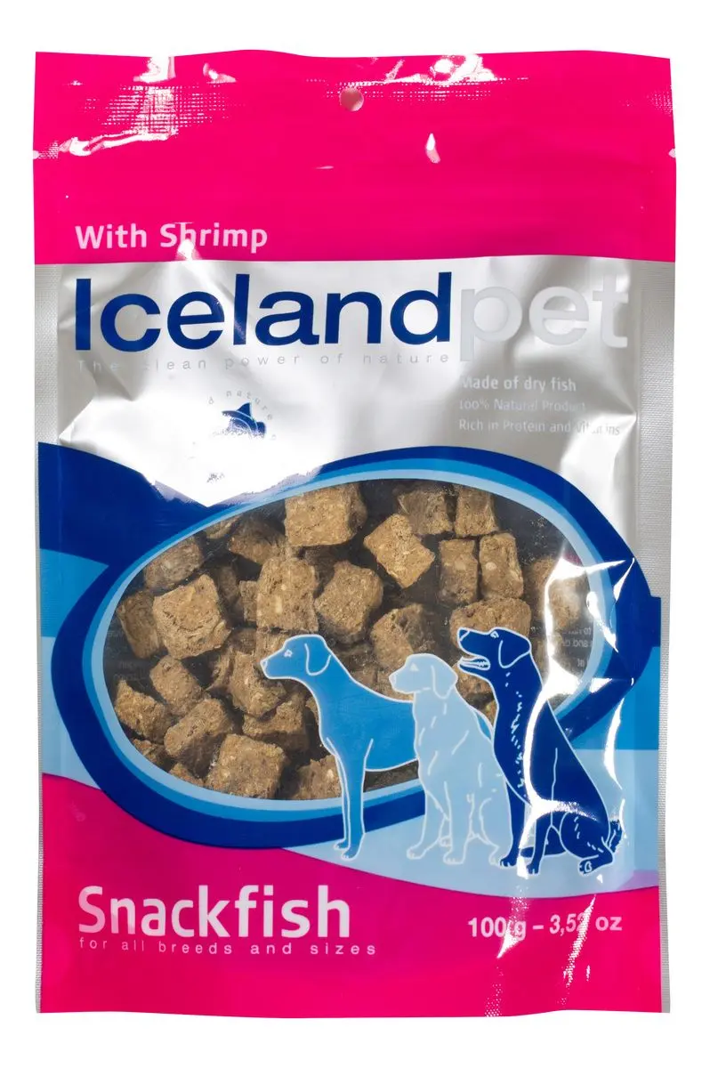 Iceland Pet hundegodbiter, Shrimp - 100g.