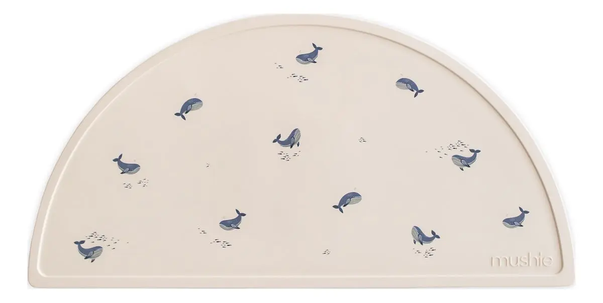 Mushie Silikone Placemat Whales - 1 stk.