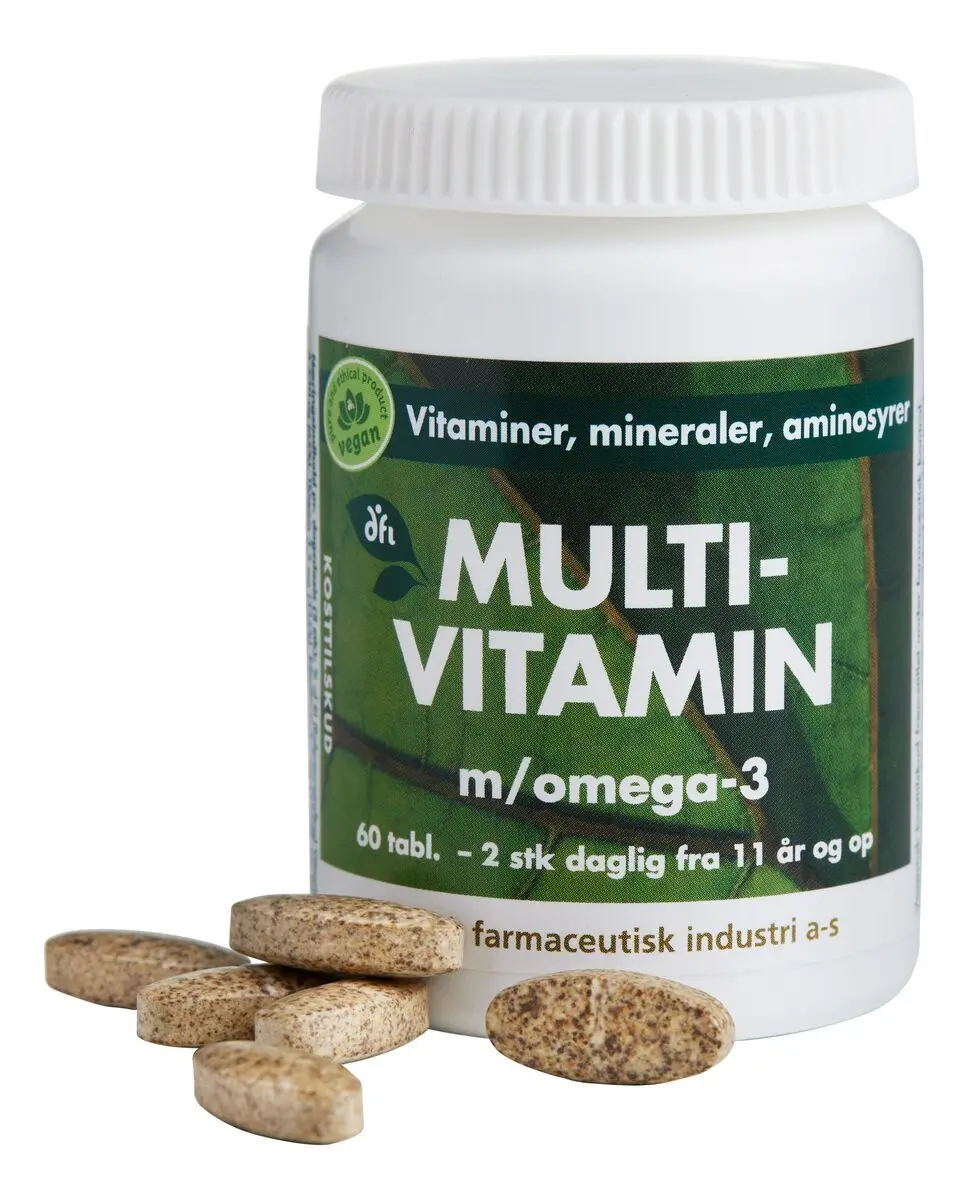 DFI Multivitamin m/omega-3 - 60 tabletter