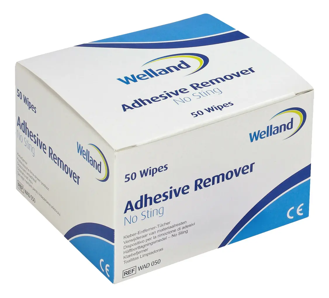 Welland Adhesive Remover Wipes - 50 stk.