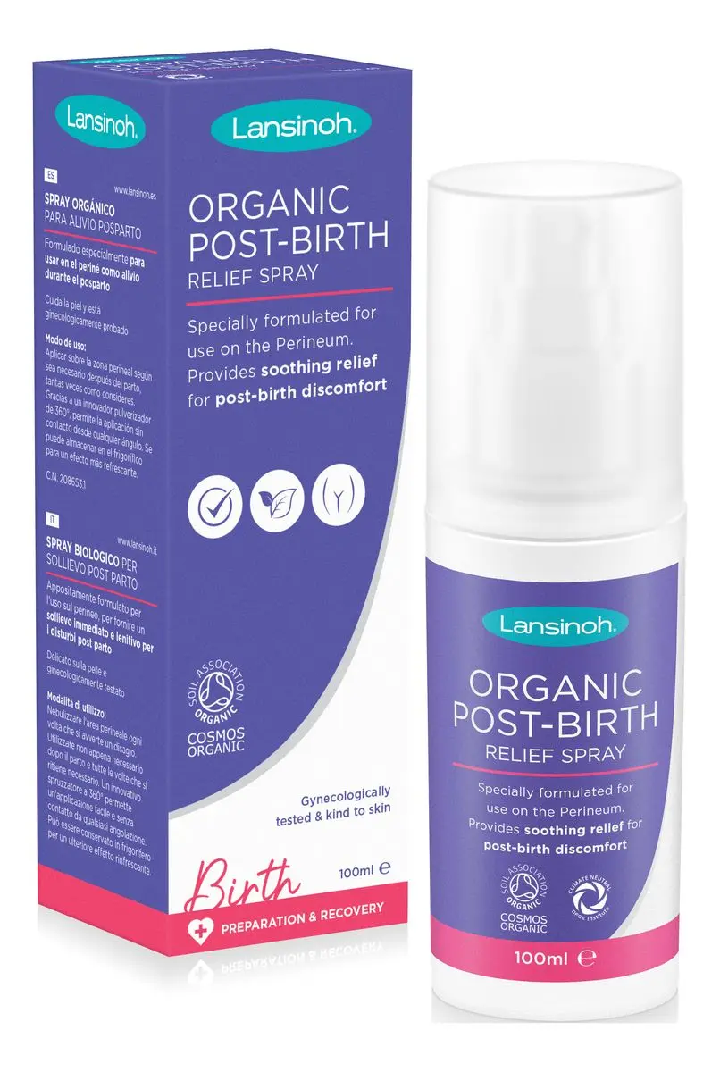 Lansinoh Organic Post-Birth Relief Spray - 100 ml.