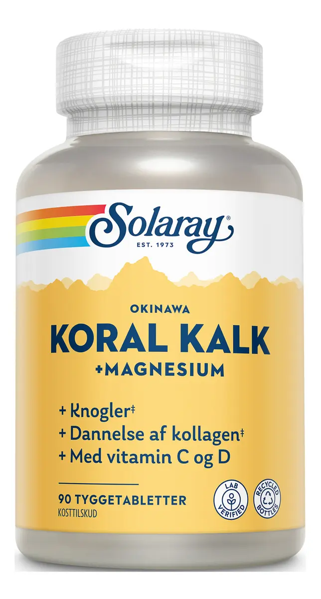 Solaray Koral Kalk m. vitamin C og D - 90 tabletter