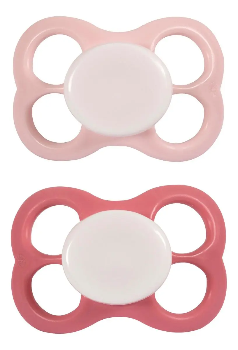 Barnets Favorit luftsmokker silikone 6+ mdr. - Rosa/rød - 2 stk.