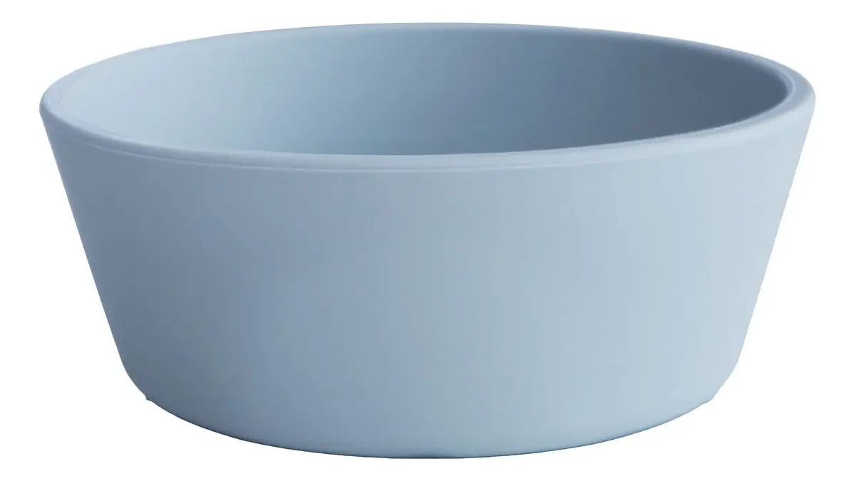Mushie Silikon Skål Powder Blue - 1 stk.