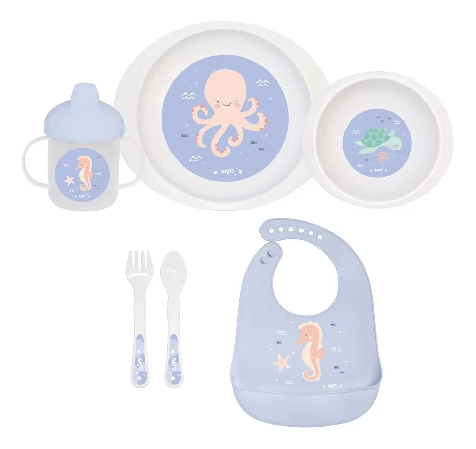 SARO BABY Ocean Life Spisesett - 1 stk.