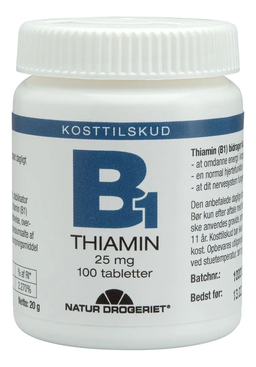 Natur-Drogeriet B1 Tiamin 25 mg - 100 tabl.