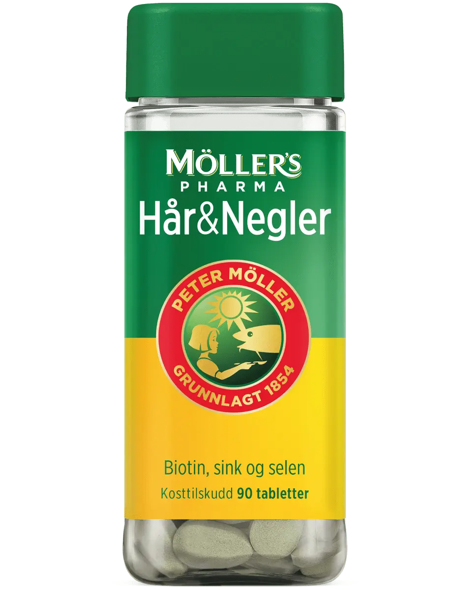 Møllers Pharma Hår & negler tabletter - 90 stk