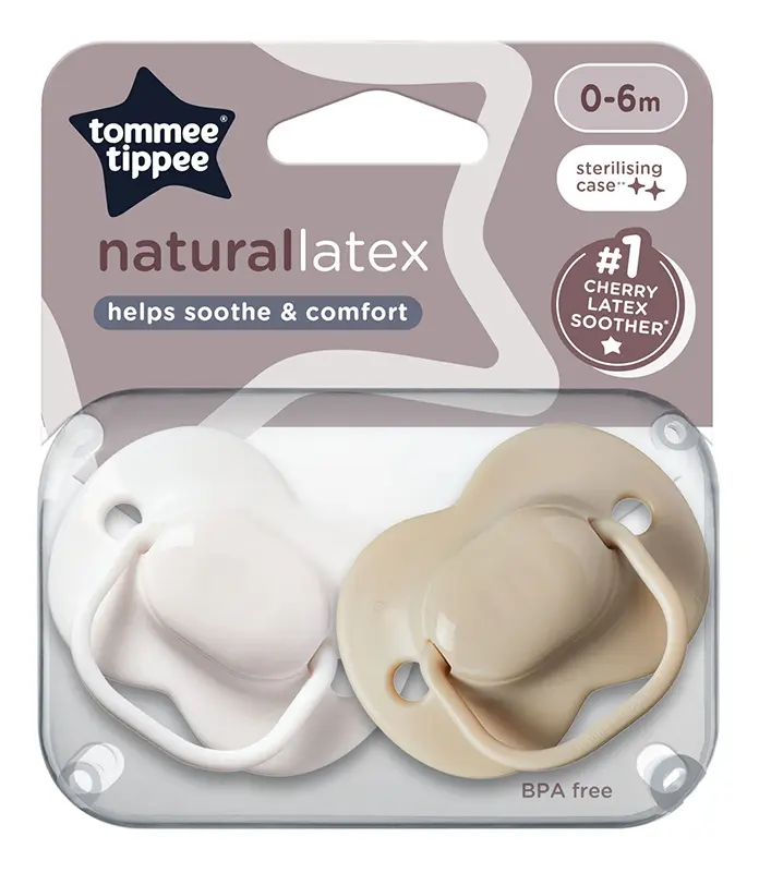 Tommee Tippee latex sutter 0-6 mdr. - 2 stk.