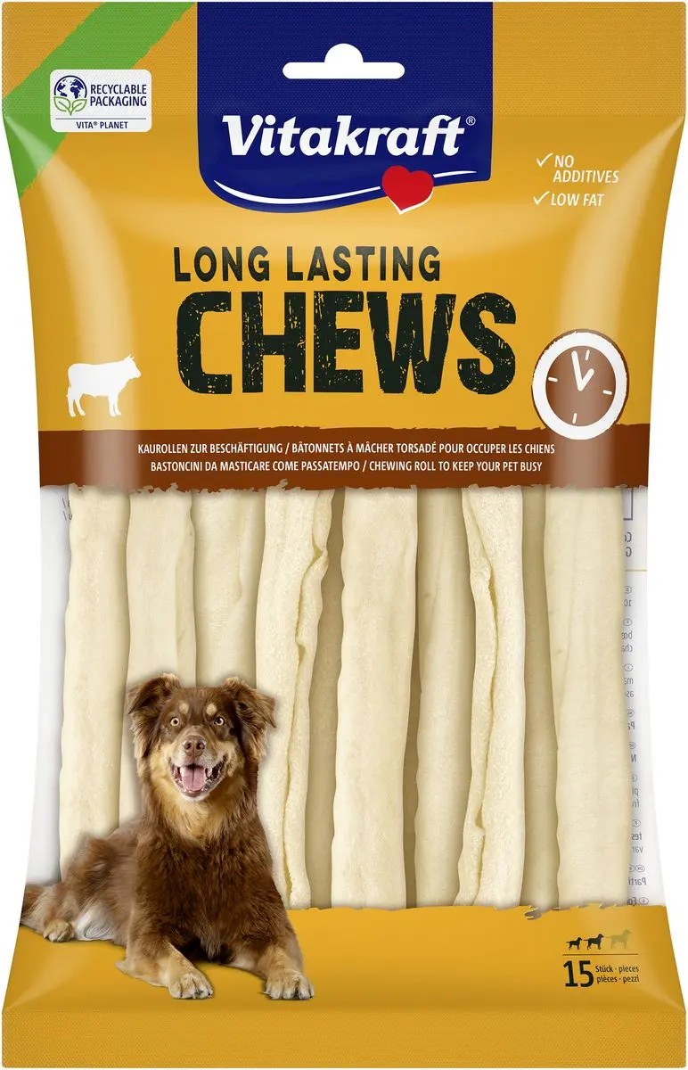 Vitakraft LONG LASTING CHEWS Tyggerulle - 16 cm - 15 stk.