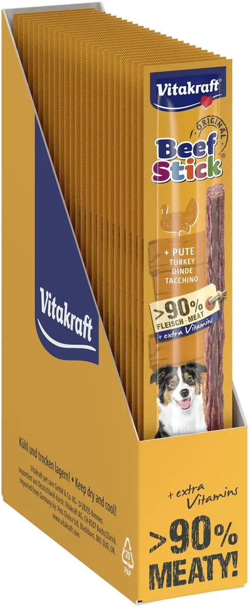 Vitakraft Beef-Stick, Kalkun - 25 stk.