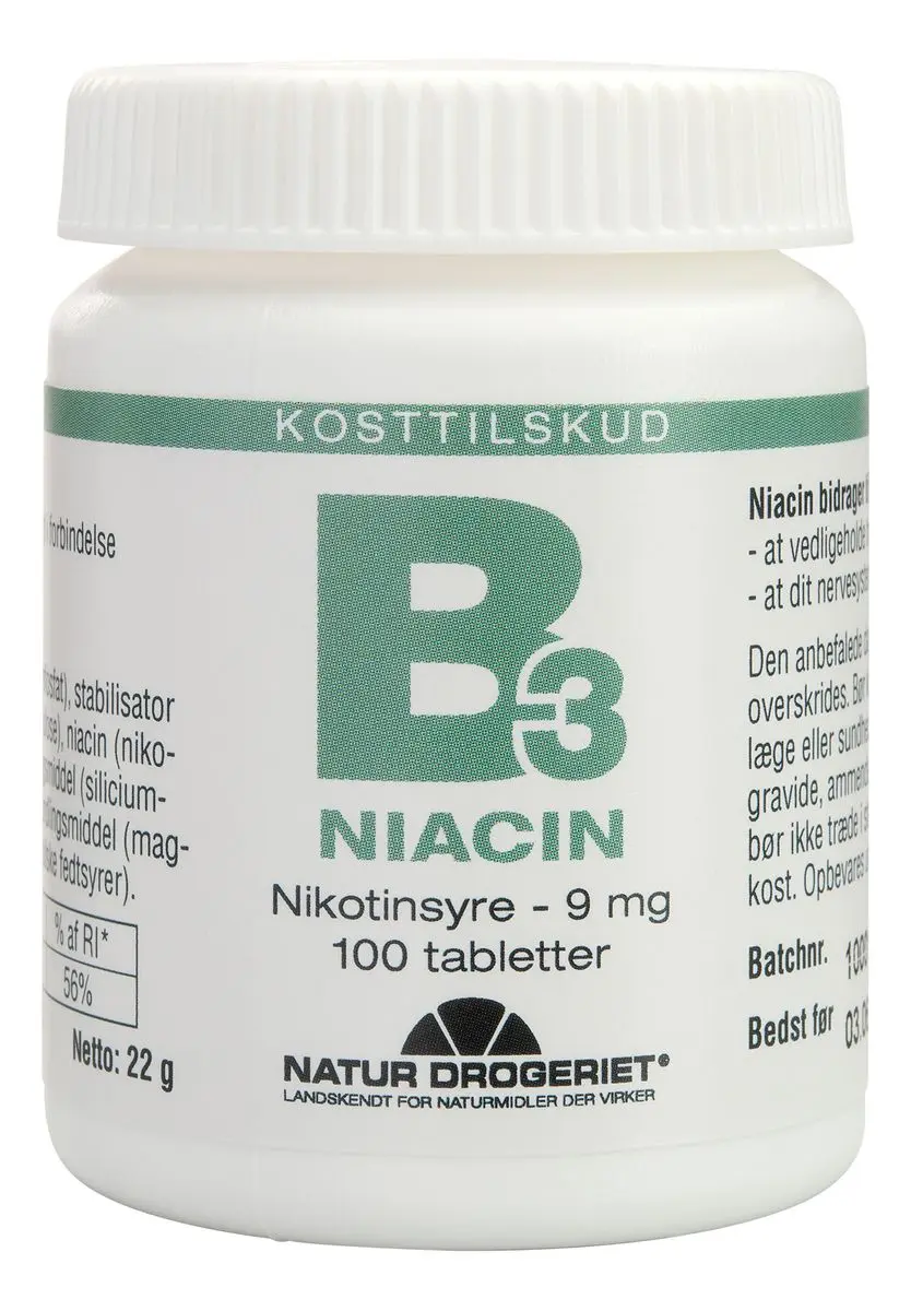 Natur-Drogeriet B3 Niacin 9 mg - 100 tabl.