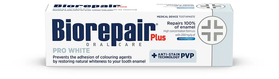 Biorepair tannpasta, pro white - 75 ml