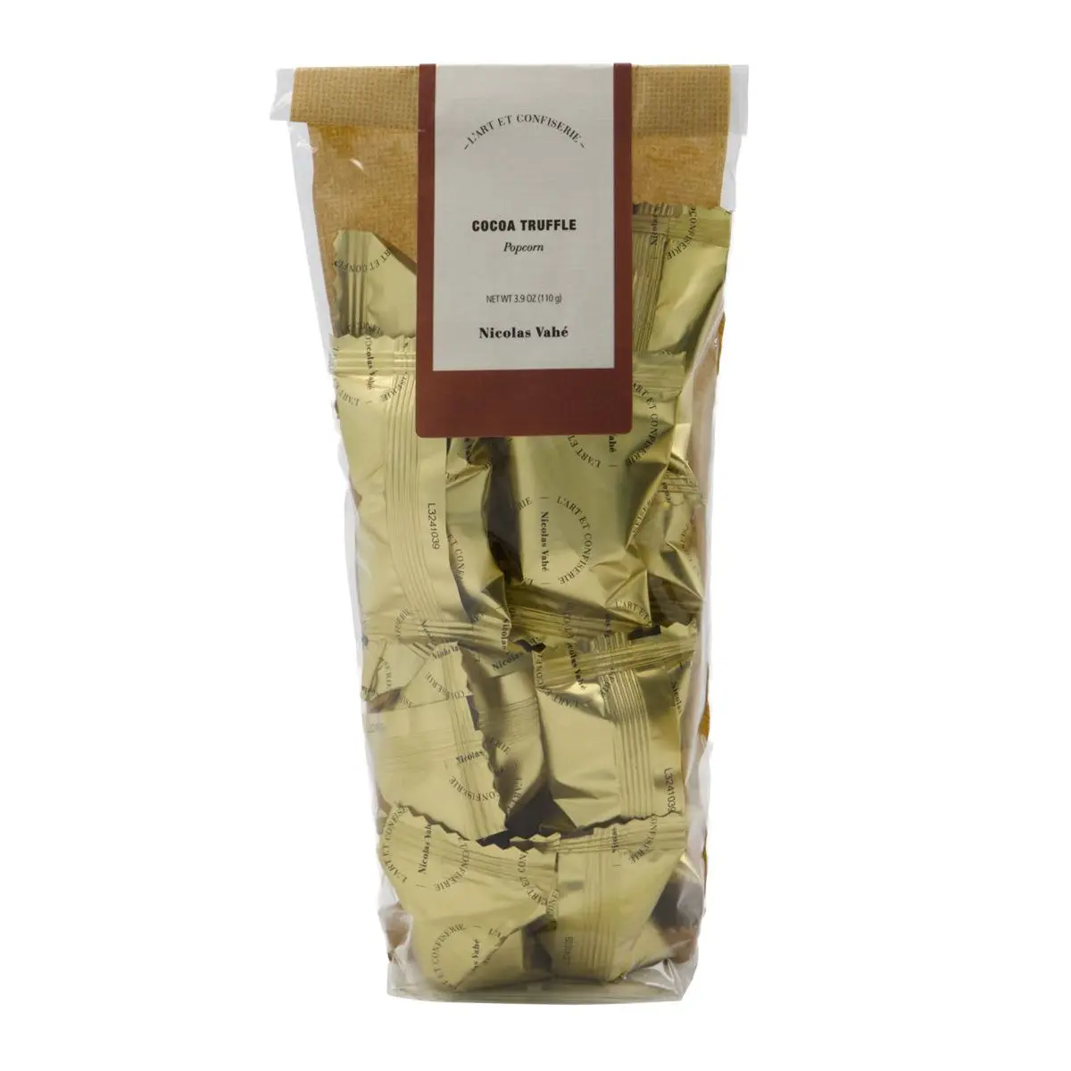 Nicolas Vahé Cocoa truffle with popcorn - 110 g.