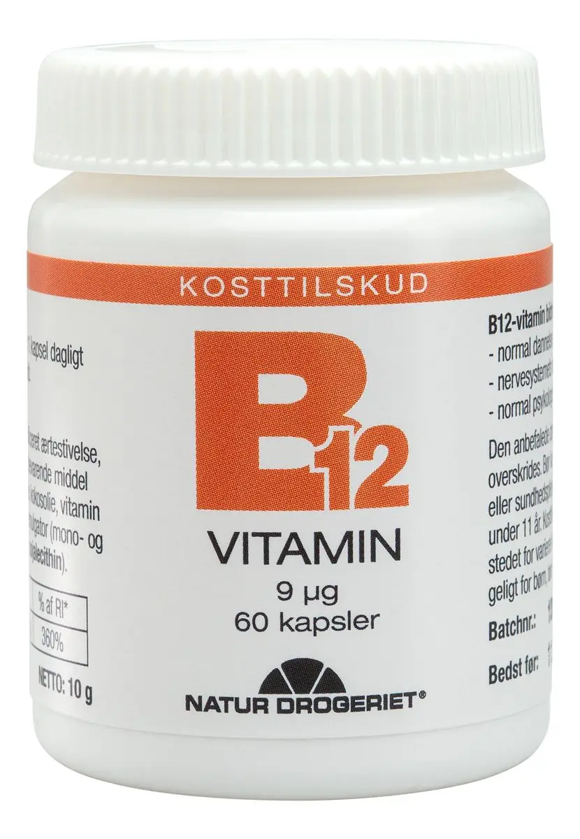 Natur-Drogeriet B12 Vitamin 9 mcg - 60 kaps.