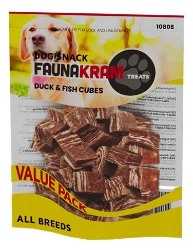 Faunakram godbiter m. and og fisk, valuepack - 300 g.