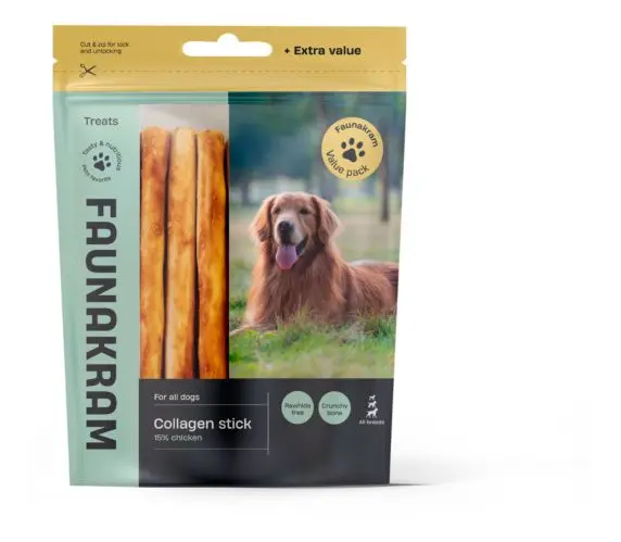 Faunakram kollagenbein m. kylling, valuepack - 500 g.
