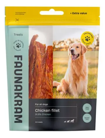 Faunakram hundesnack m. kyllingbrystfilet, valuepack - 300 g.
