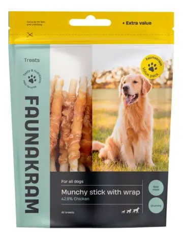 Faunakram tyggepinne m. kyllingwrap, valuepack - 300 g.