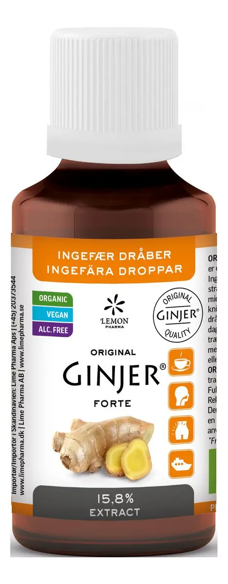GINJER Ingefær Dråper Forte - 50 ml
