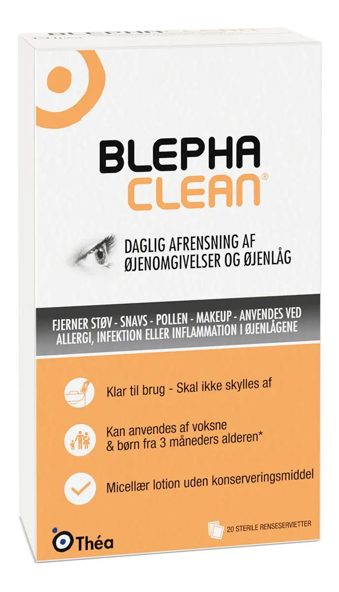 Blephaclean våtservietter til øyne - 20 stk