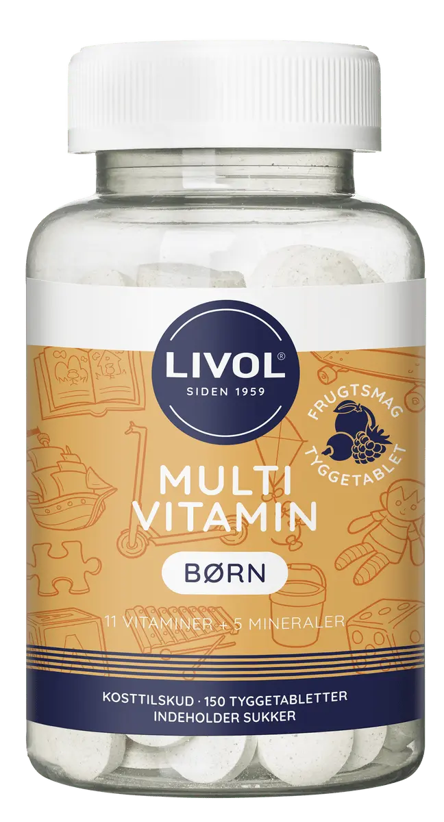 Livol Multi Total Barn Fruktsmak - 150 stk. tyggetabl.