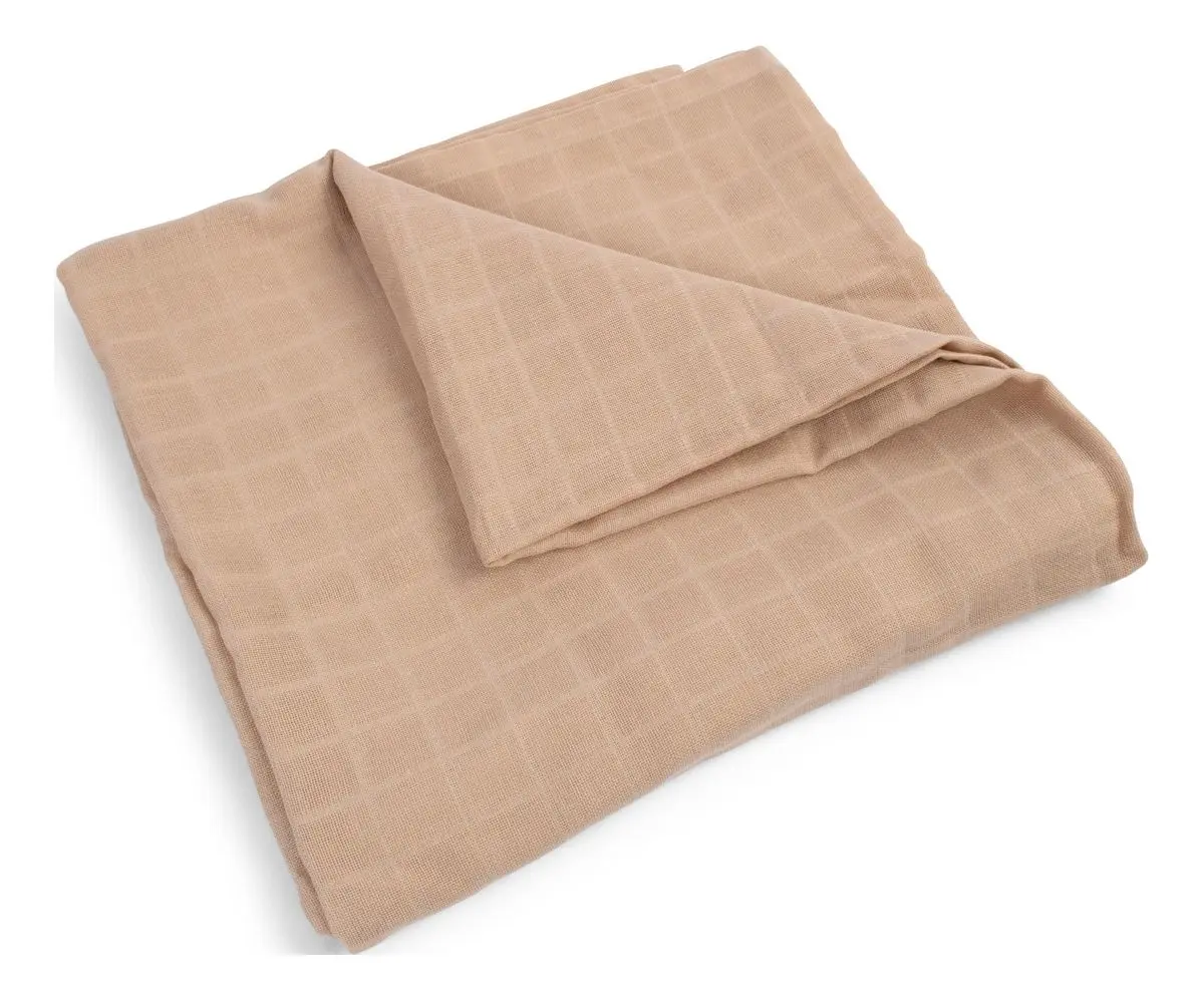 Filibabba Stor tøybleie/vikle 120x120 cm GOTS - Warm Grey - 1 stk.