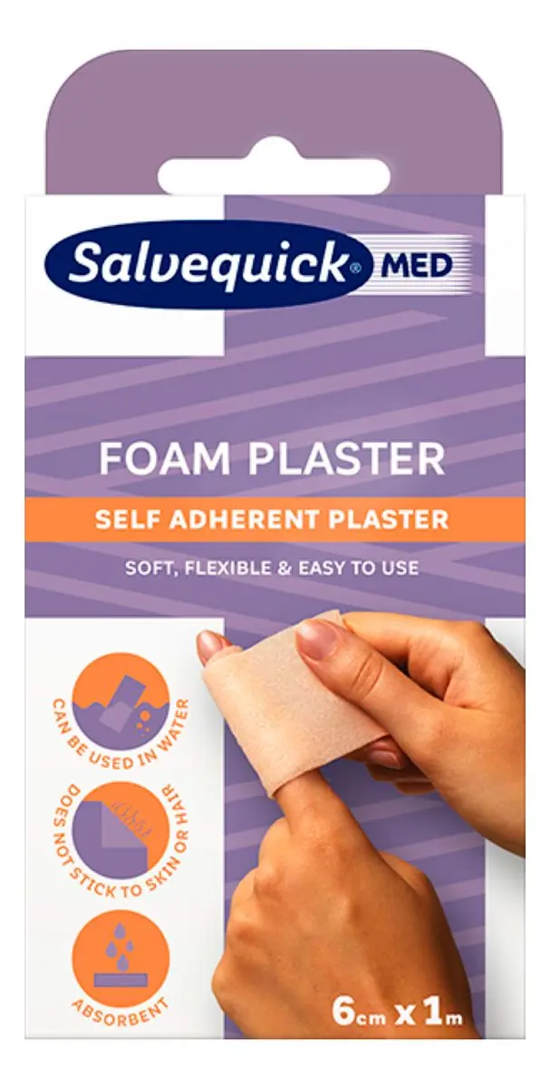 Salvequick MED Universal Foam Plaster - 1 m.
