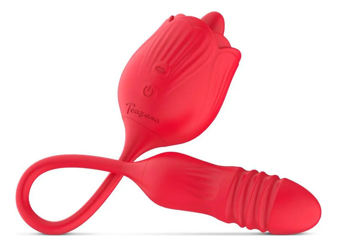 Teazers Rose Vibrator with Thrusting Dildo - 1 stk.
