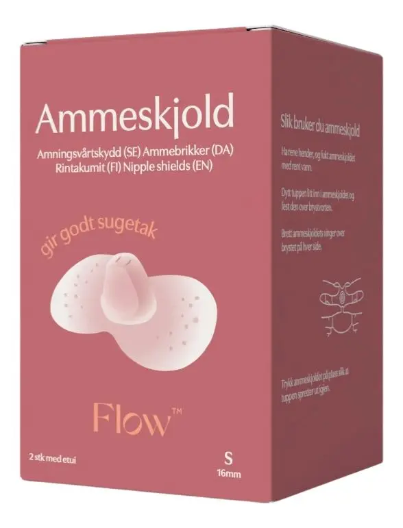 Flow Ammeskjold i silikon str. S - 2 stk.