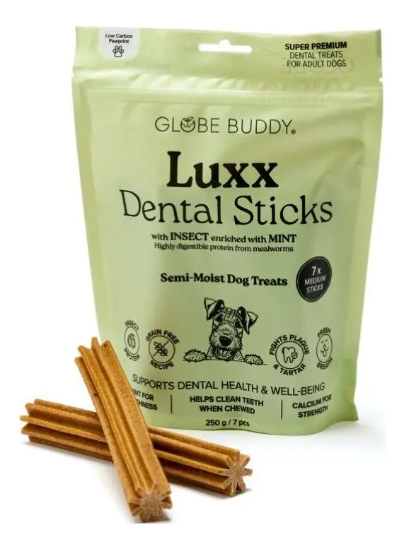 Globe Buddy Luxx Dental Sticks Insekt/Mynte - 250 g.