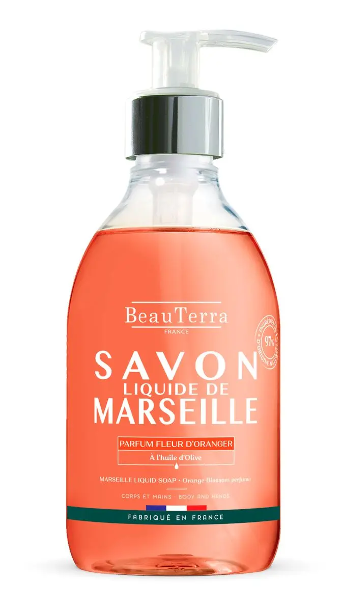 Marseille Liquid Soap Orange Blossom fra BeauTerra – 300 ml.