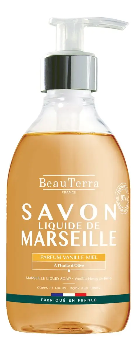 Marseille Liquid Soap Honey Vanilla fra BeauTerra – 300 ml.