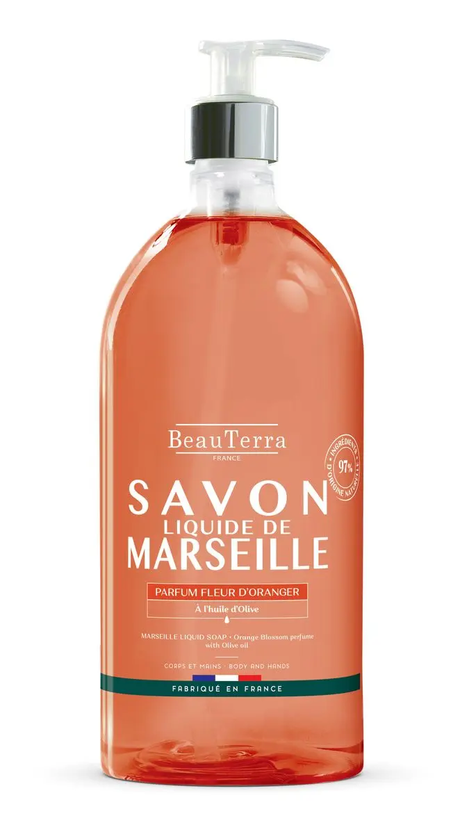 BeauTerra Marselle Liquid Soap Orange Blossom - 1000 ml.