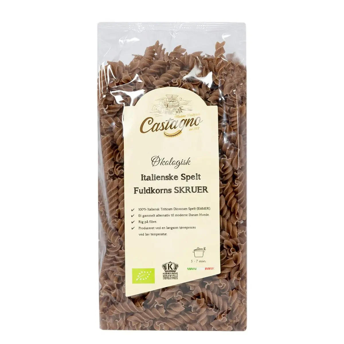 Castagno Fullkorns Spelt Skruer Ø - 500 g