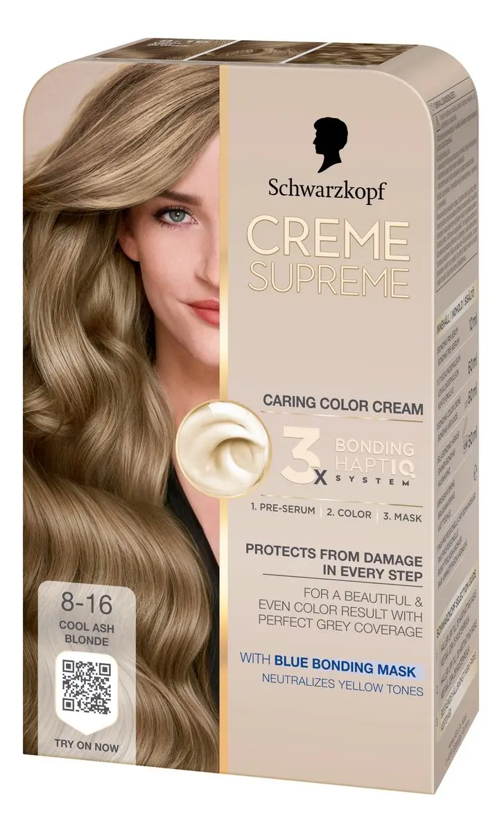 Schwarzkopf Creme Supreme 8-16 Cool Ash Blonde - 1 stk.