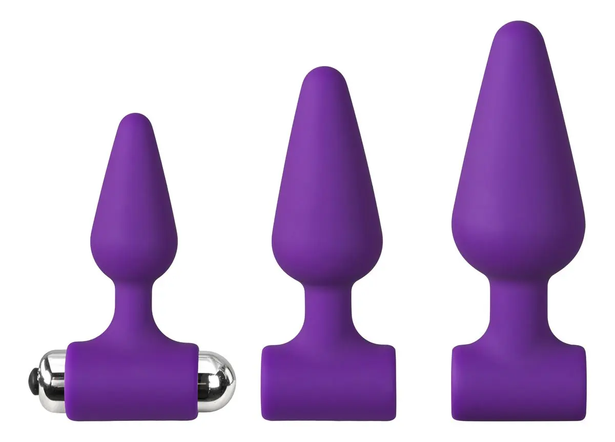 Baseks Nybegynner Vibrerende Butt Plug Sett