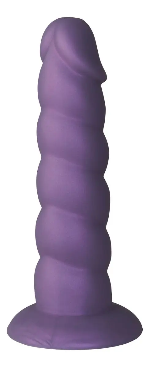 Baseks Swirly Lilla Silikone Dildo 17,5 cm