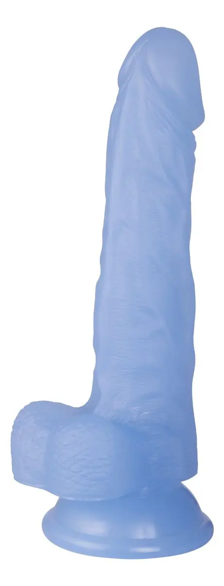 Baseks Jellies Realistisk Blå Small Dildo med Sugekopp 20 cm