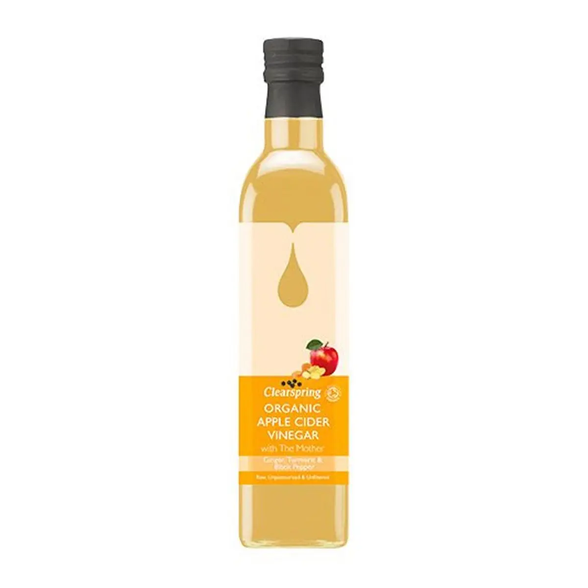 Naturesource Eplecidereddik m. ingefær, gurkemeie og eddikemor - 500 ml.